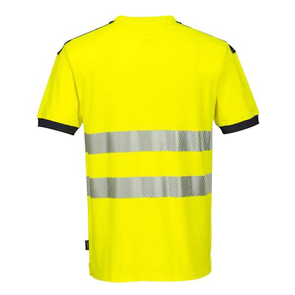 Portwest Herr PW3 Bomull Varsel Komfort T-shirt M Gul/Grå Yellow/Grey M