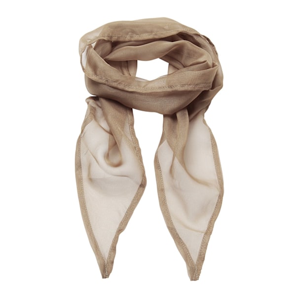 Premier Unisex Adult Colours Chiffon Scarf One Size Khaki Khaki One Size