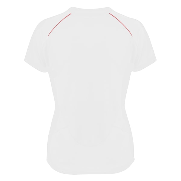 Spiro Dam/Kvinnor Sports Dash Performance Träning T-Shirt M White/Red M