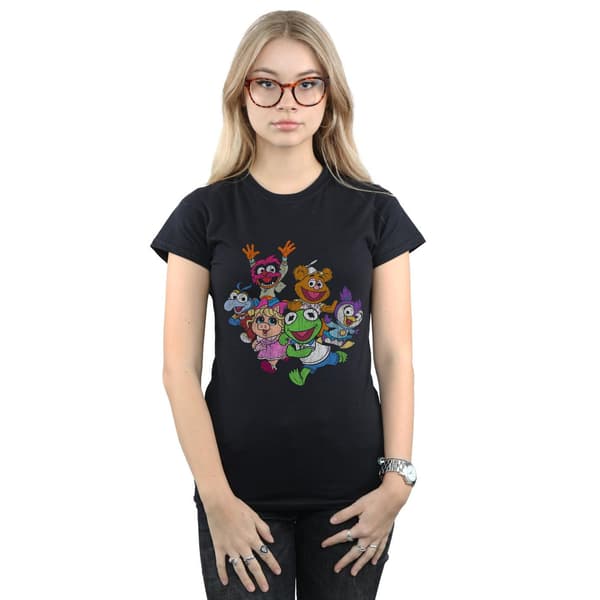 Disney Dam/Kvinnor The Muppets Muppet Babies Colour Group Bomullströja Black M