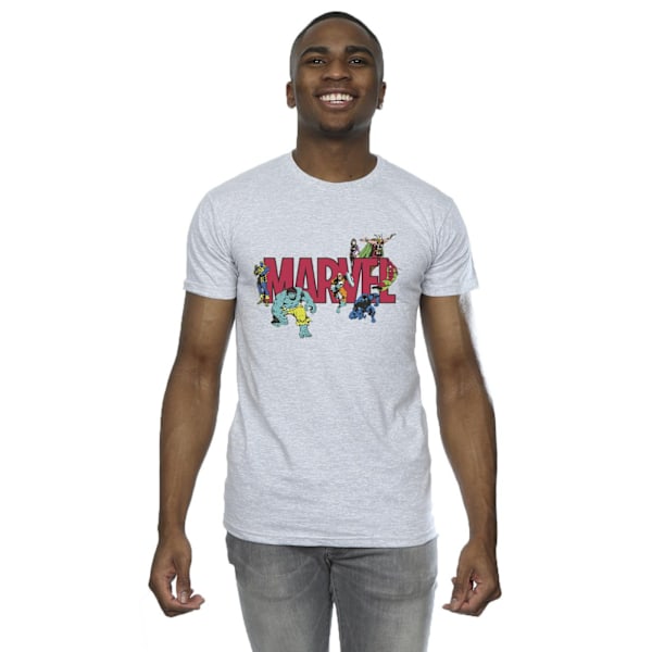 Marvel Comics-figurer T-shirt för män 3XL Sports Grey Sports Grey 3XL