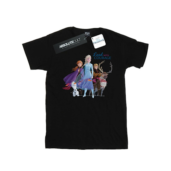 Disney Dam/Kvinnor Frozen 2 Lead With Courage Bomull Boyfrien Black 4XL