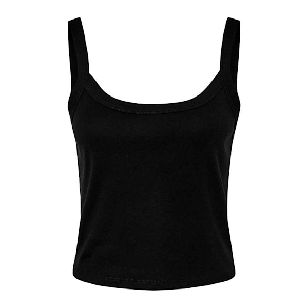 Bella + Canvas Dam/Kvinnor Spaghetti Linne L Enfärgad B Solid Black L