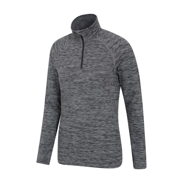 Mountain Warehouse Dam/Dam Bend & Stretch Half Zip Mellanlager Black 10 UK