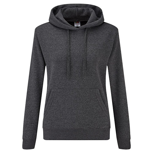 Fruit of the Loom Classic Lady Fit Hooded Sweatshirt L Dark Hea Dark Heather L