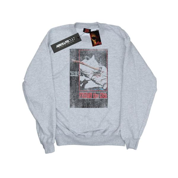 Fredag den 13:e Herr Distressed Axe Poster Sweatshirt XXL Sports Grå Sports Grey XXL
