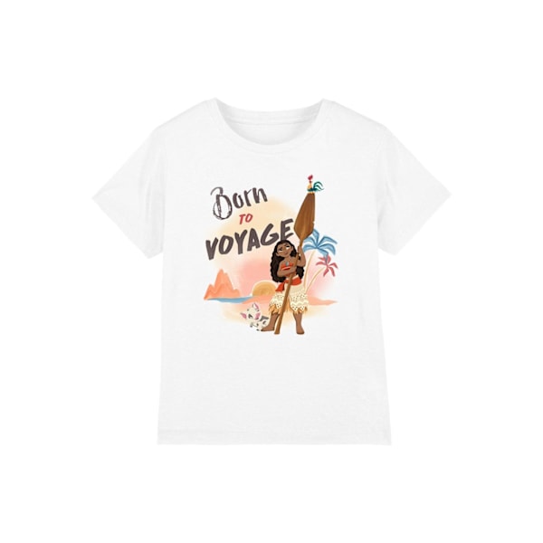 Moana Barn/Kids Born To Voyage T-shirt 12-13 år Vit White 12-13 Years