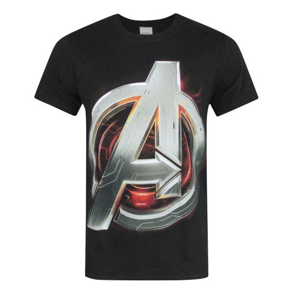 Avengers Age Of Ultron Officiell Logotyp för män T-shirt M Svart Black M