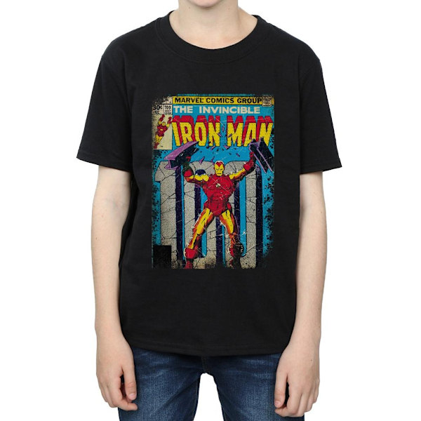 Marvel Boys Iron Man Cover T-Shirt 12-13 år Svart Black 12-13 Years