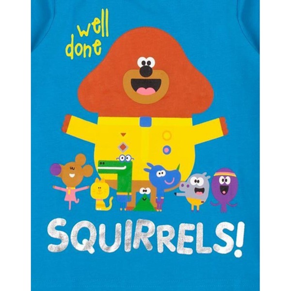 Hey Duggee Boys Well Done Squirrels Character Lång Pyjamas Set 3 Blue/Grey 3-4 Years