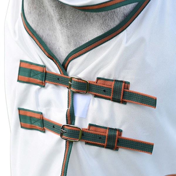 Weatherbeeta Comfitec Tyro Combo Neck Hästflugtäcke 7´ Vit/Gr White/Green/Burnt Orange 7´
