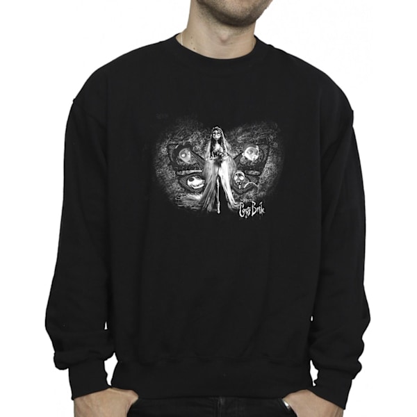 Corpse Bride Herr Emily Butterfly Sweatshirt 4XL Svart Black 4XL