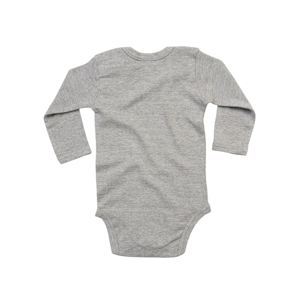 Babybugz Baby Heather Långärmad Bodysuit 3-6 Månader Grå Mar Grey Marl 3-6 Months