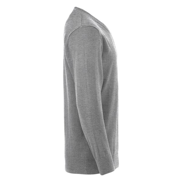 Clique Herr Aston Stickad V-ringad Sweatshirt L Grå Melange Grey Melange L