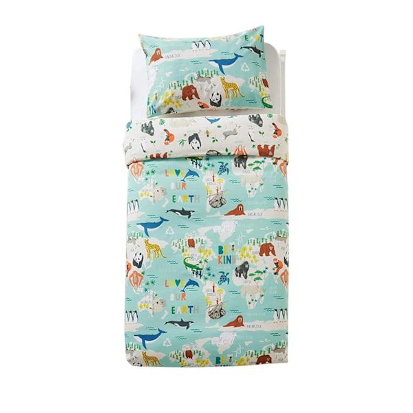 Little Furn Barn/Barnens Älskar Vår Jord Påslakan Set Småbarn Blå Blue Toddler
