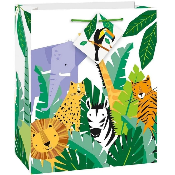 Unik Party Safari Animals presentpåse One Size Flerfärgad Multicoloured One Size