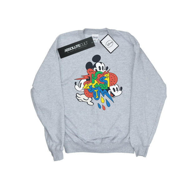 Disney Dam/Damer Mickey Mouse Vintage Arrows Sweatshirt S S Sports Grey S