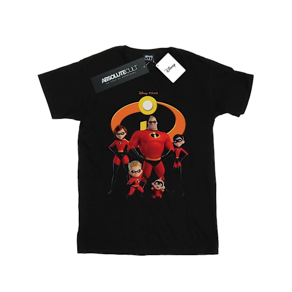 Disney Girls Incredibles 2 Group Logo Bomull T-shirt 5-6 år Black 5-6 Years