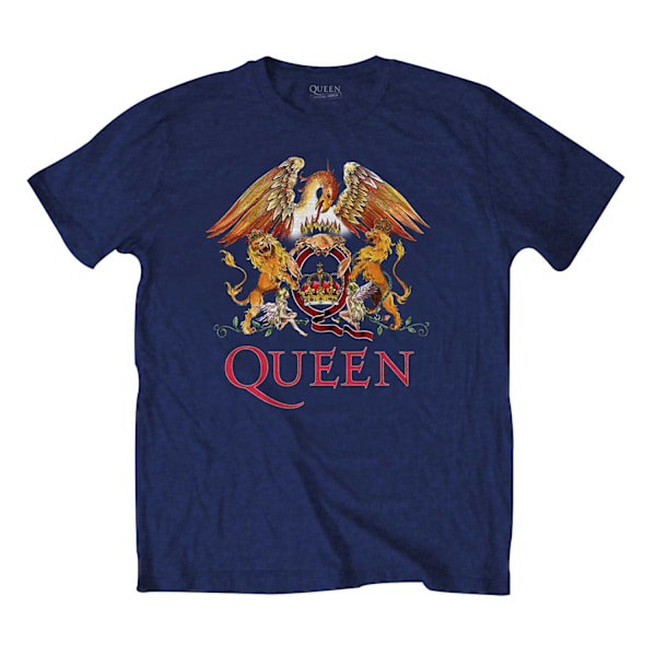 Queen Unisex Vuxen Classic Crest T-Shirt S Marinblå Navy Blue S