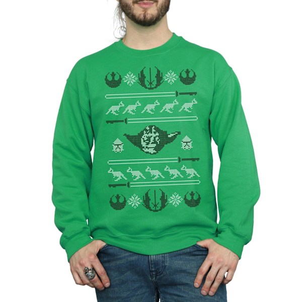 Star Wars Yoda Jultröja Tauntauns Sweatshirt XL Irländsk Grön Irish Green XL