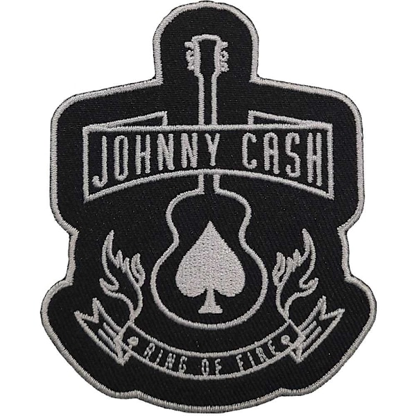 Johnny Cash Gitarr Patch En Storlek Svart/Grå Black/Grey One Size