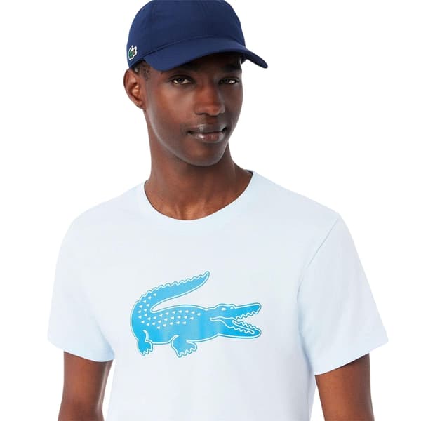 Lacoste Herr Stor Logotyp Sport T-shirt S Blå Blue S