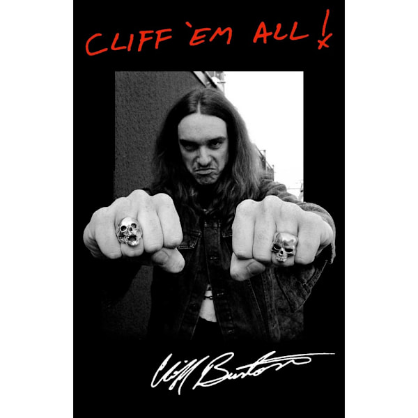 Metallica Cliff Em All Textil Affisch One Size Svart/Vit/Röd Black/White/Red One Size
