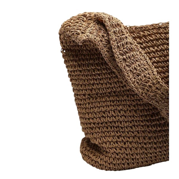Where's That From Vävd Raffia Holiday Axelväska En Storlek Br Brown One Size