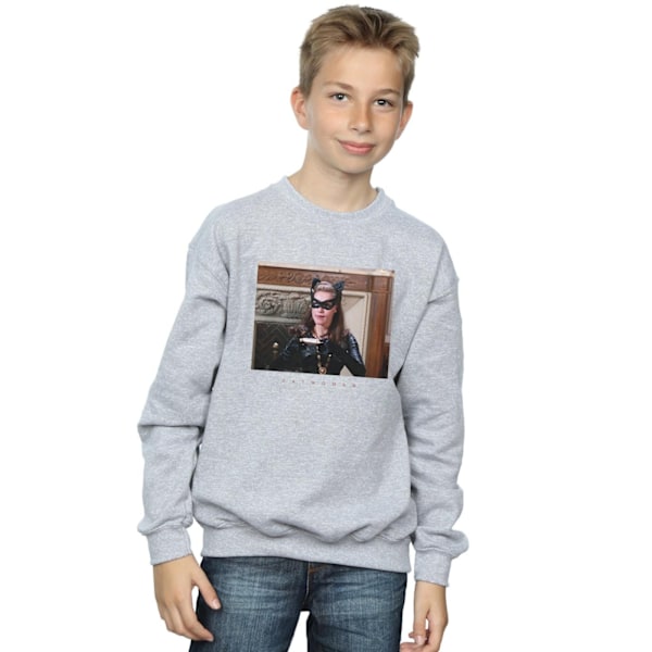 DC Comics Boys Batman TV-serie Catwoman Foto Sweatshirt 7-8 år Sports Grey 7-8 Years