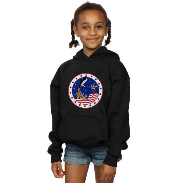 NASA Girls Classic Rocket 76 Hoodie 5-6 år Svart Black 5-6 Years