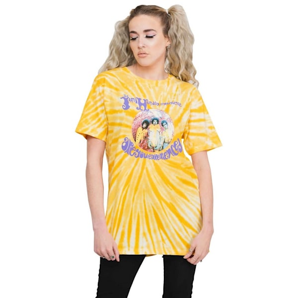 Jimi Hendrix Unisex Adult Are You Experienced Tie Dye T-Shirt X Yellow XL