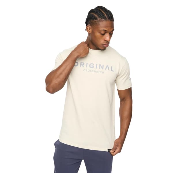 Crosshatch Herr Bardon Bomulls T-shirt L Neutral Neutral L