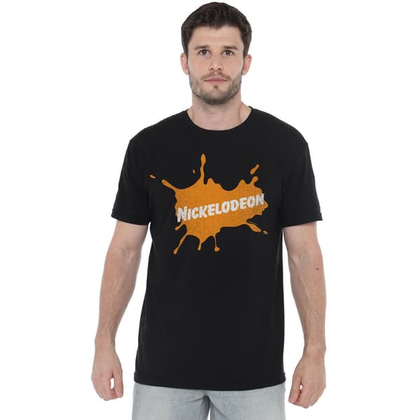 Nickelodeon Herr Retro Burst Logotyp T-Shirt S Svart Black S