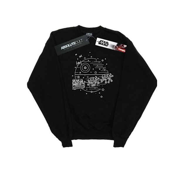 Star Wars Herr Death Star Sleigh Sweatshirt 3XL Svart Black 3XL