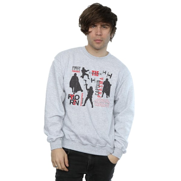 Star Wars The Last Jedi First Order Silhouettes Sweatshirt för män Sports Grey XXL