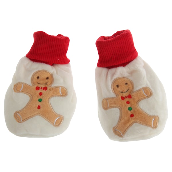 Nursery Time Baby Christmas Gingerbread Man Booties Up To 6 Mon Cream Up To 6 Months