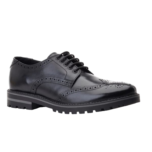 Base London Gibbs Läder Waxy Brogues 8 UK Svart Black 8 UK