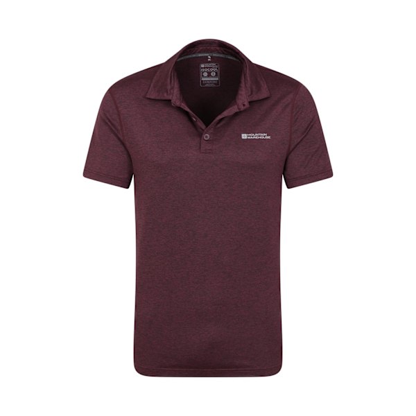 Mountain Warehouse Deuce IsoCool Poloskjorta för Herr 4XL Dusky Wine Dusky Wine 4XL