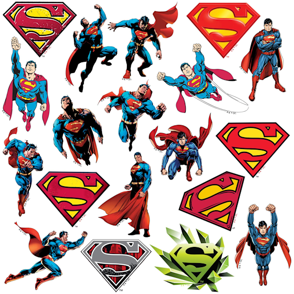Superman Deluxe Poser Stickers (Förpackning med 100) One Size Multicolo Multicoloured One Size