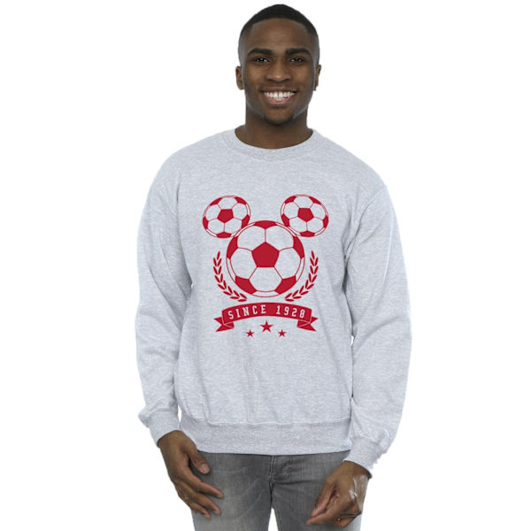 Disney Herr Mickey Football Head Sweatshirt L Sports Grey Sports Grey L