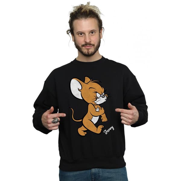 Tom and Jerry Herr Tröja Angry Mouse Bomull L Svart Black L