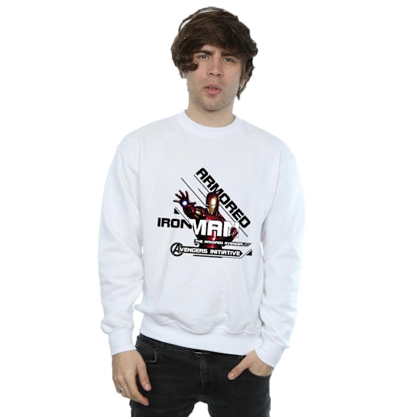 Marvel Mens Avengers Iron Man Armoured Avenger Sweatshirt XXL W White XXL