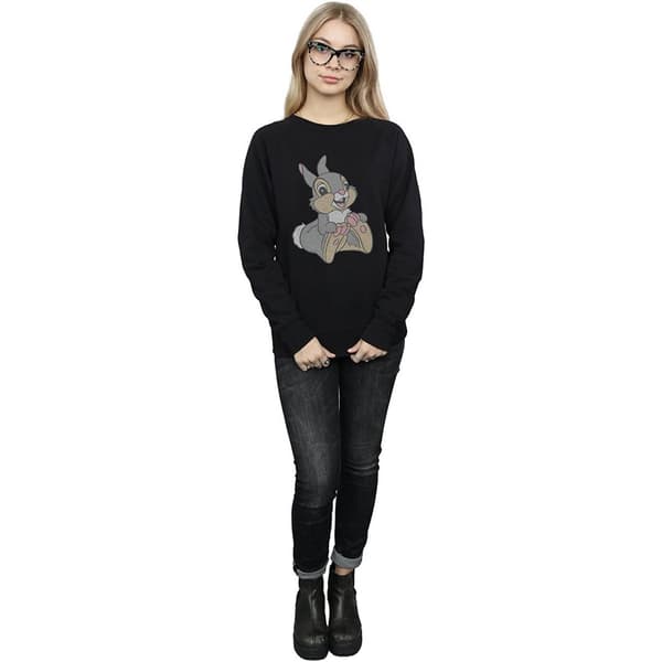 Disney Dam/Damer Classic Thumper Bomullströja L Svart Black L