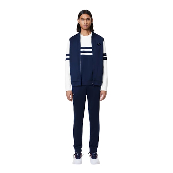 Lacoste Herr Interlock Stretch Tennis Sweatshirt XXL Vit/Marinblå White/Navy XXL