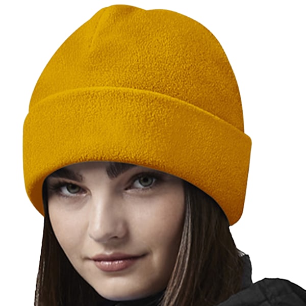 Beechfield Unisex Vuxen Cuffed Fleece Beanie One Size Senapsgul Y Mustard Yellow One Size