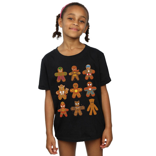 Marvel Girls Avengers Jul Pepparkaka Bomull T-shirt 7-8 Black 7-8 Years