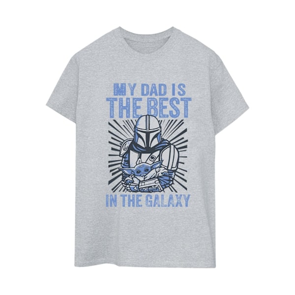 Star Wars Dam/Damer Mandalorian Bästa Pappa Bomull Boyfriend T-shirt Sports Grey XXL