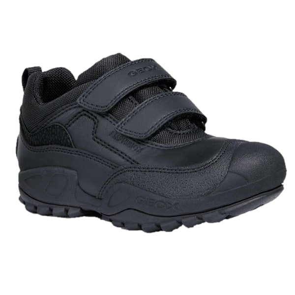 Geox Boys New Savage Abx Läder Sneakers 5 UK Svart Black 5 UK