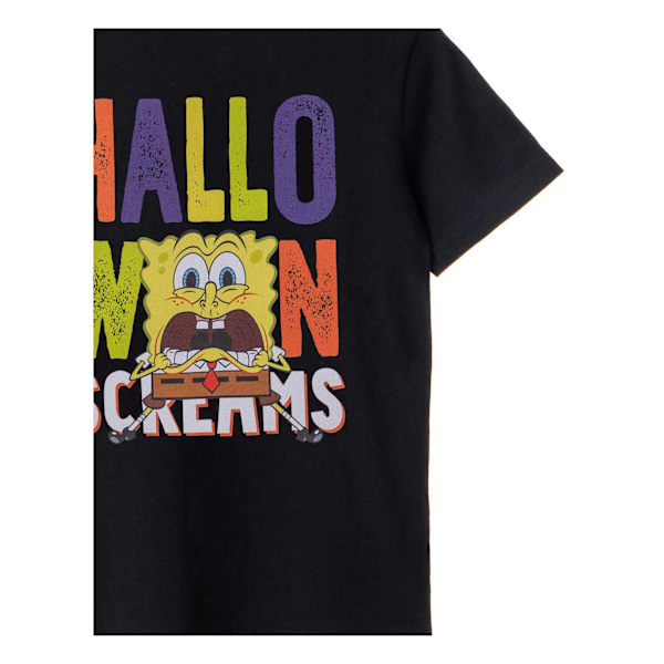 SpongeBob SquarePants Barn Halloween Skrik T-shirt för barn Black 7-8 Years