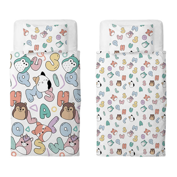 Squishmallows Figurer Vändbart Påslakanset Dubbel Vit/Multi White/Multicoloured Double
